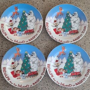 Collectible/CVS/1999 /SET of 4/"Rudolph and the Island of Misfit Toys"Plates
